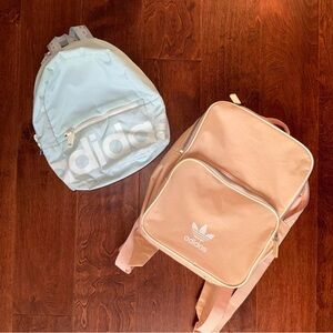 Adidas Peach and Cream & light blue Backpack set of 2
